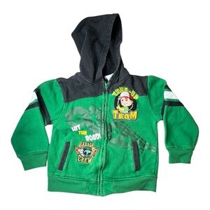 Disney Y2K Handy Manny Green Black Zip Up Hoodie Size 4T